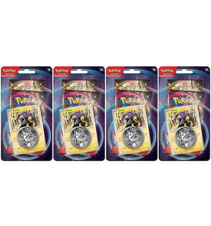 2025 Pokémon Mega Evolution Raikou 2 Booster Blister Pack 4x Lot - authentic Pokemon product