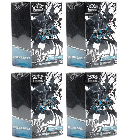 2025 Pokémon Scarlet & Violet Black Bolt Booster Bundle 4x Lot - authentic Pokemon product