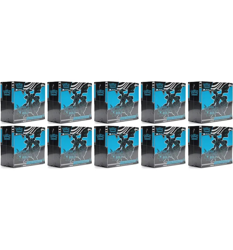 2025 Pokémon Scarlet & Violet Black Bolt Elite Trainer Box 10x Lot - vue 360