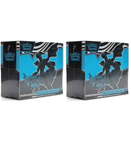 2025 Pokémon Scarlet & Violet Black Bolt Elite Trainer Box 2x Lot - authentic Pokemon sneakers