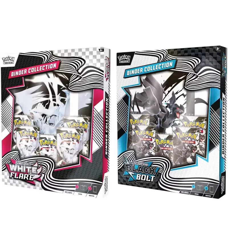 2025 Pokémon Scarlet & Violet Black Bolt & White Flare Binder Collection - vue 360