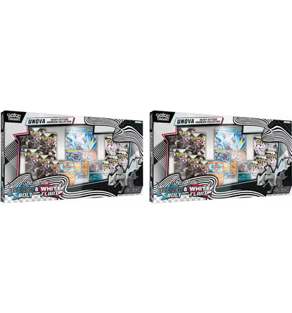 2025 Pokémon Scarlet & Violet Black Bolt & White Flare Unova Heavy Hitters Premium Collection (Costco Exclusive) 2x Lot -...