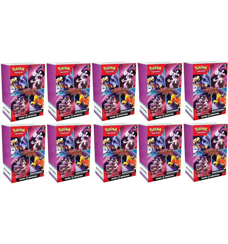 2025 Pokémon Scarlet & Violet Destined Rivals Booster Bundle 10x Lot - vue 360