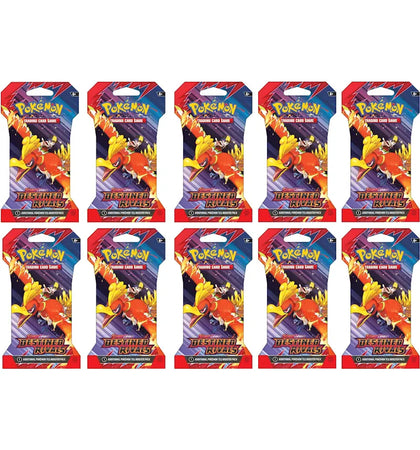 2025 Pokémon Scarlet & Violet Destined Rivals Booster Pack 10x Lot (Artwork May Vary) - authentic Pokemon product