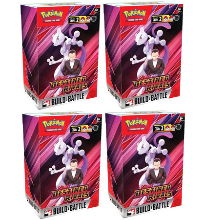 2025 Pokémon Scarlet & Violet Destined Rivals Build & Battle Box 4x Lot - authentic Pokemon product