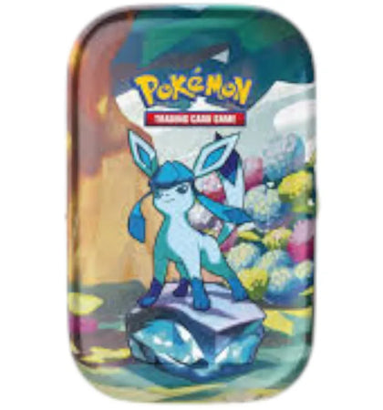 2025 Pokémon Scarlet Violet Prismatic Evolutions Glaceon Tin - authentic Pokemon product