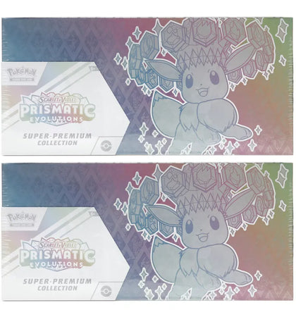2025 Pokémon Scarlet & Violet Prismatic Evolutions Super Premium Collection 2x Lot - authentic Pokemon product