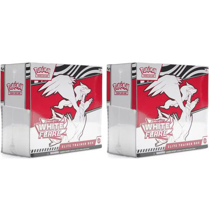 2025 Pokémon Scarlet & Violet White Flare Elite Trainer Box 2x Lot - authentic Pokemon sneakers