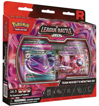 2025 Pokémon Team Rocket Mewtwo ex League Battle Deck Box - authentic Pokemon product