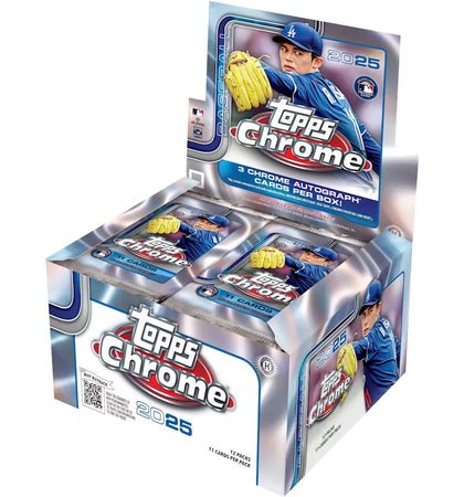 2025 Topps Chrome Baseball Hobby Jumbo Box - authentic Topps product