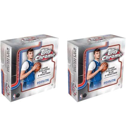 2025-26 Topps Chrome Basketball Mega Box 2x Lot - authentic Topps product