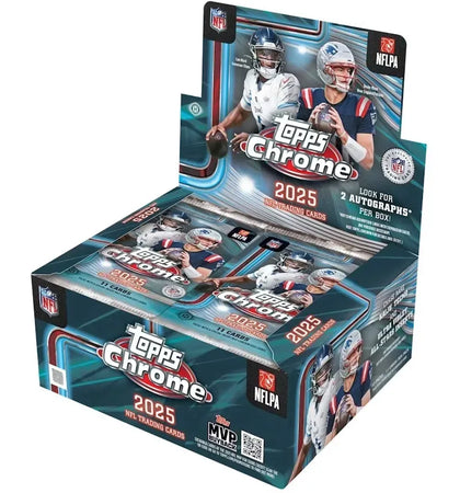 2025 Topps Chrome Football Hobby Jumbo Box - authentic Topps product