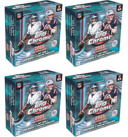 2025 Topps Chrome Football Mega Box 4x Lot - authentic Topps product