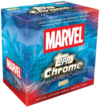 2025 Topps Chrome Marvel Sapphire Edition Hobby Box - authentic Topps product