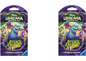 2026 Disney Lorcana Ravensburger Attack of the Vine! Booster Pack 2x Lot - authentic Disney Lorcana product