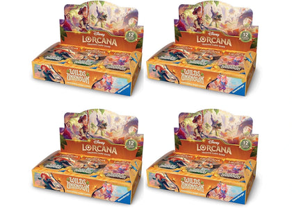 2026 Disney Lorcana Ravensburger Wilds Unknown Booster Pack Display 4x Lot - product view 2