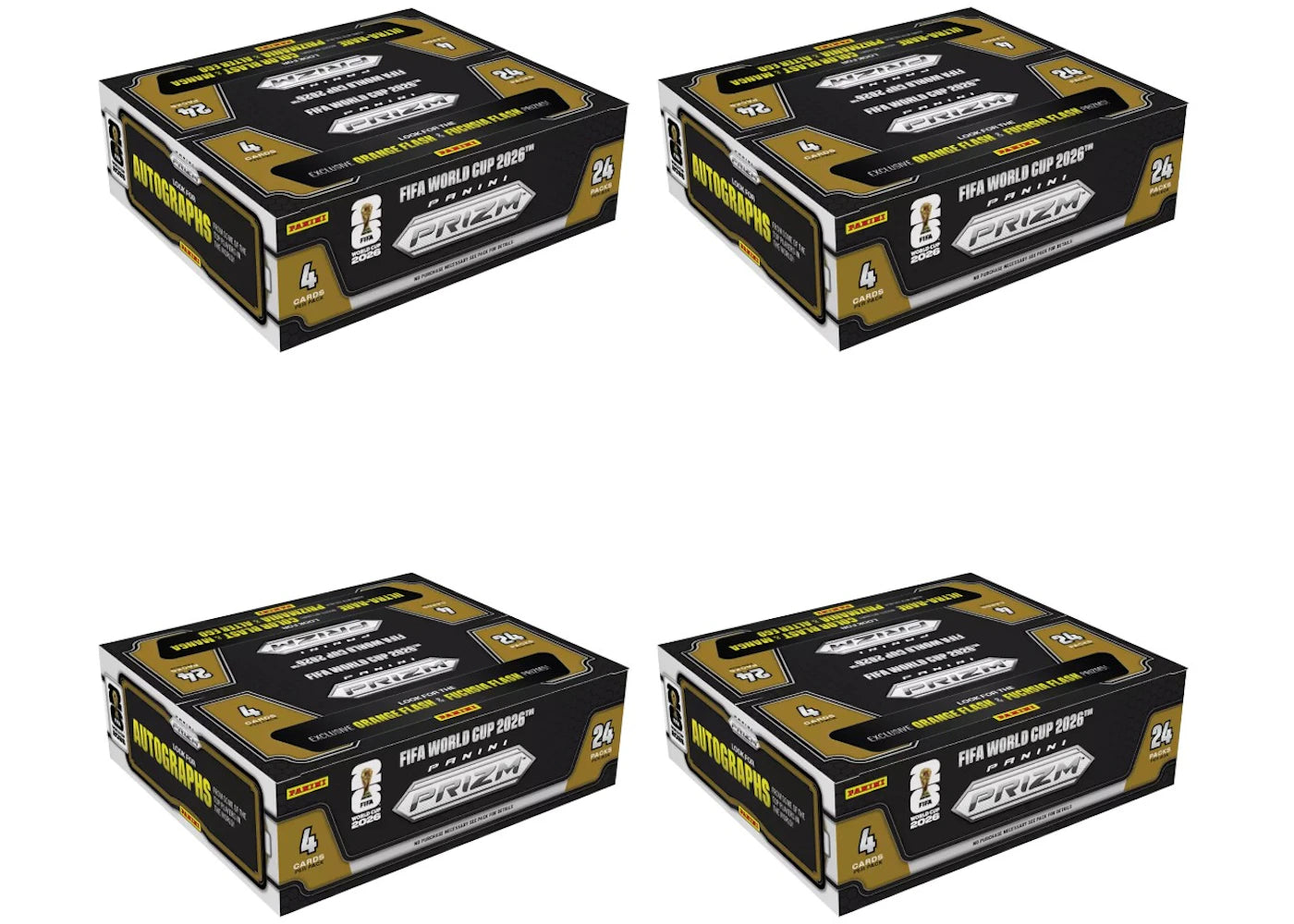 2026 Panini Prizm FIFA World Cup Retail Box 4x Lot - vue secondaire A