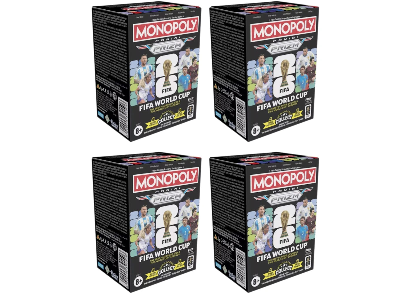 2026 Panini Prizm Monopoly FIFA World Cup Booster Box 4x Lot - vue 360
