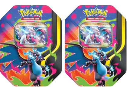 2026 Pokémon Mega Charizard X ex Tin 2x Lot - authentic Pokemon product
