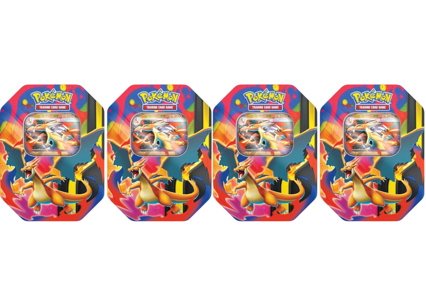 2026 Pokémon Mega Charizard Y ex Tin 4x Lot - vue 360