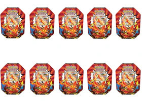 2026 Pokémon Mega Evolution Ascended Heroes Mega Emboar ex Tin 10x Lot - vue 360