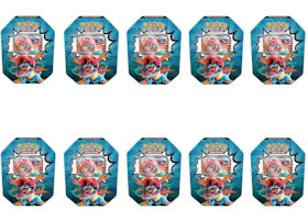 2026 Pokémon Mega Evolution Ascended Heroes Mega Feraligatr ex Tin 10x Lot - vue 360