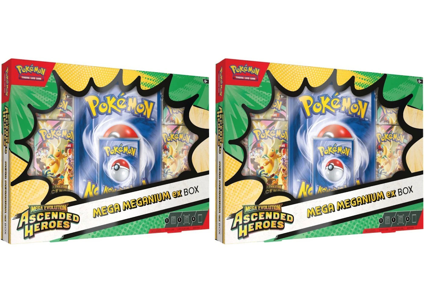 2026 Pokemon Mega Evolution Ascended Heroes Mega Meganium ex Box 2x Lot - vue 360