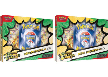 2026 Pokemon Mega Evolution Ascended Heroes Mega Meganium ex Box 2x Lot - authentic Pokemon product