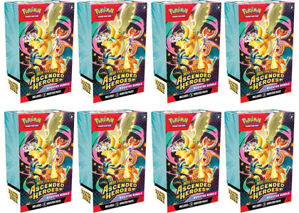 2026 Pokémon Mega Evolution Ascended Heroes Booster Bundle 8x Lot - authentic Pokemon product