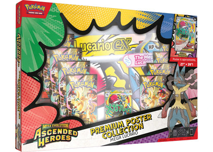 2026 Pokémon Mega Evolution Ascended Heroes Mega Lucario Premium Poster Collection - authentic Pokemon product