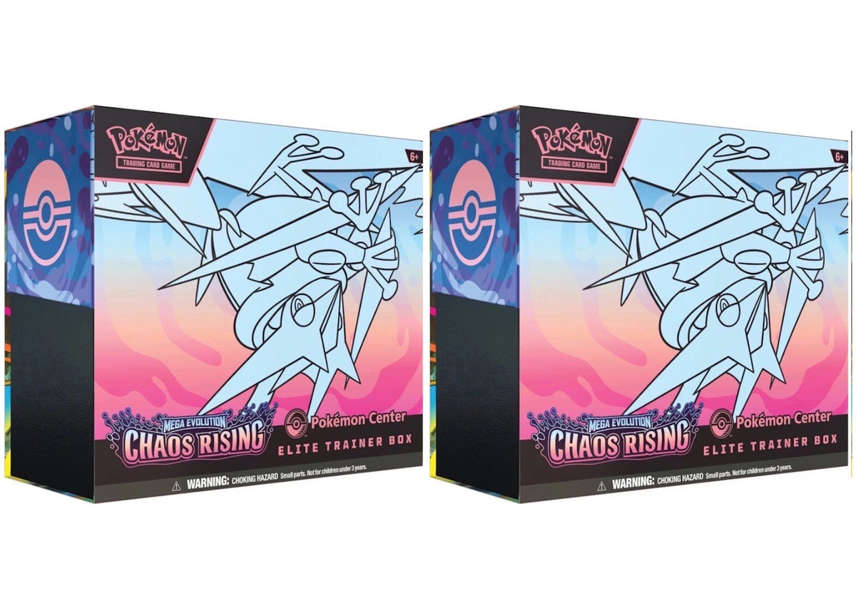 2026 Pokémon Mega Evolution Chaos Rising Pokemon Center Elite Trainer Box 2x Lot - vue 360