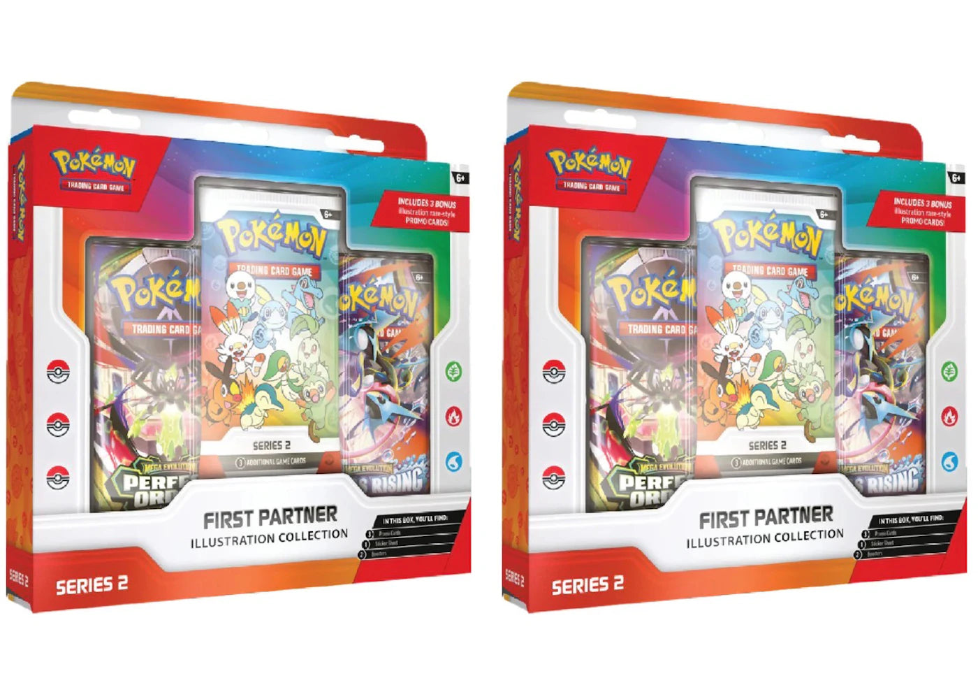 2026 Pokémon Mega Evolution First Partner Illustration Collection Series 2 2x Lot - vue 360