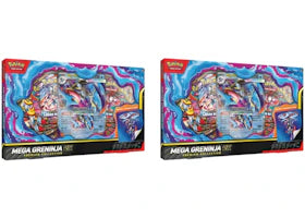 2026 Pokémon Mega Evolution Mega Greninja Ex Premium Collection 2x Lot - vue 360