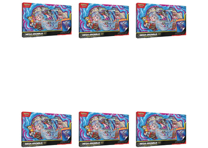 2026 Pokémon Mega Evolution Mega Greninja Ex Premium Collection 6x Lot - authentic Pokemon product