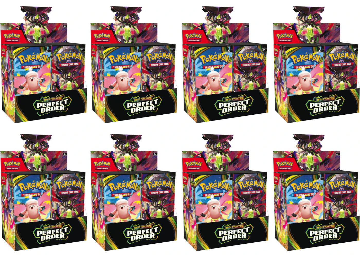 2026 Pokémon Mega Evolution Perfect Order Booster Box 8x Lot - vue 360