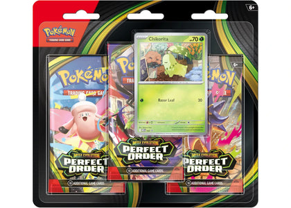 2026 Pokémon Mega Evolution Perfect Order Chikorita Blister Pack - authentic Pokemon product