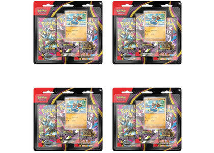 2026 Pokémon Mega Evolution Pitch Black 3 Pack Blister 4x Lot - authentic Pokemon product