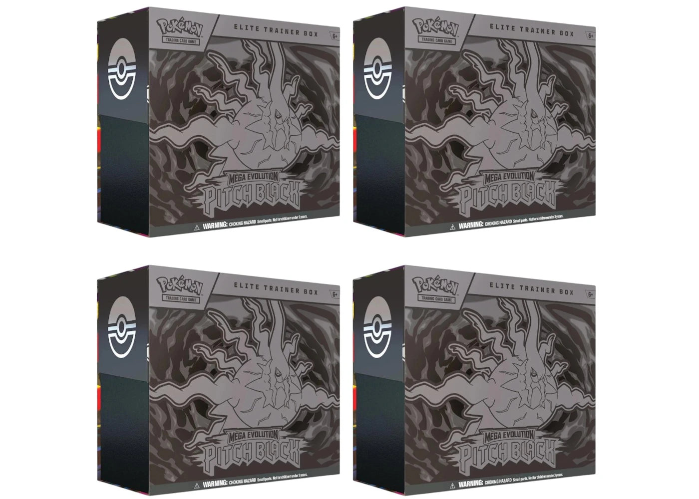 2026 Pokémon Mega Evolution Pitch Black Elite Trainer Box 4x Lot - vue 360