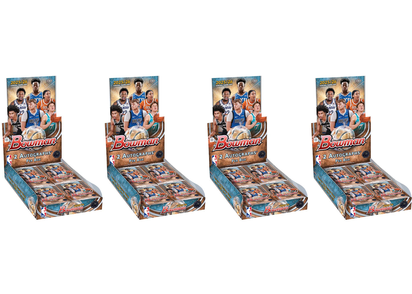 2025/26 Bowman Basketball Hobby Box 4x Lot - vue 360