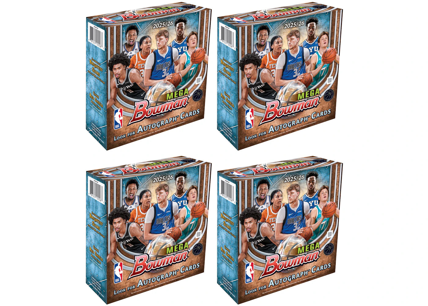 2025/26 Bowman Basketball Mega Box 4x Lot - vue 360