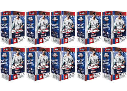 2026 Topps Chrome Baseball Blaster Box 10x Lot - product view 2