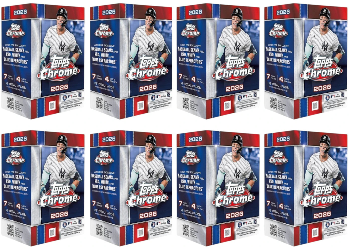 2026 Topps Chrome Baseball Blaster Box 8x Lot - vue 360