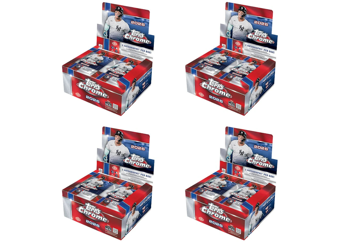 2026 Topps Chrome Baseball Jumbo Box 4x Lot - vue 360