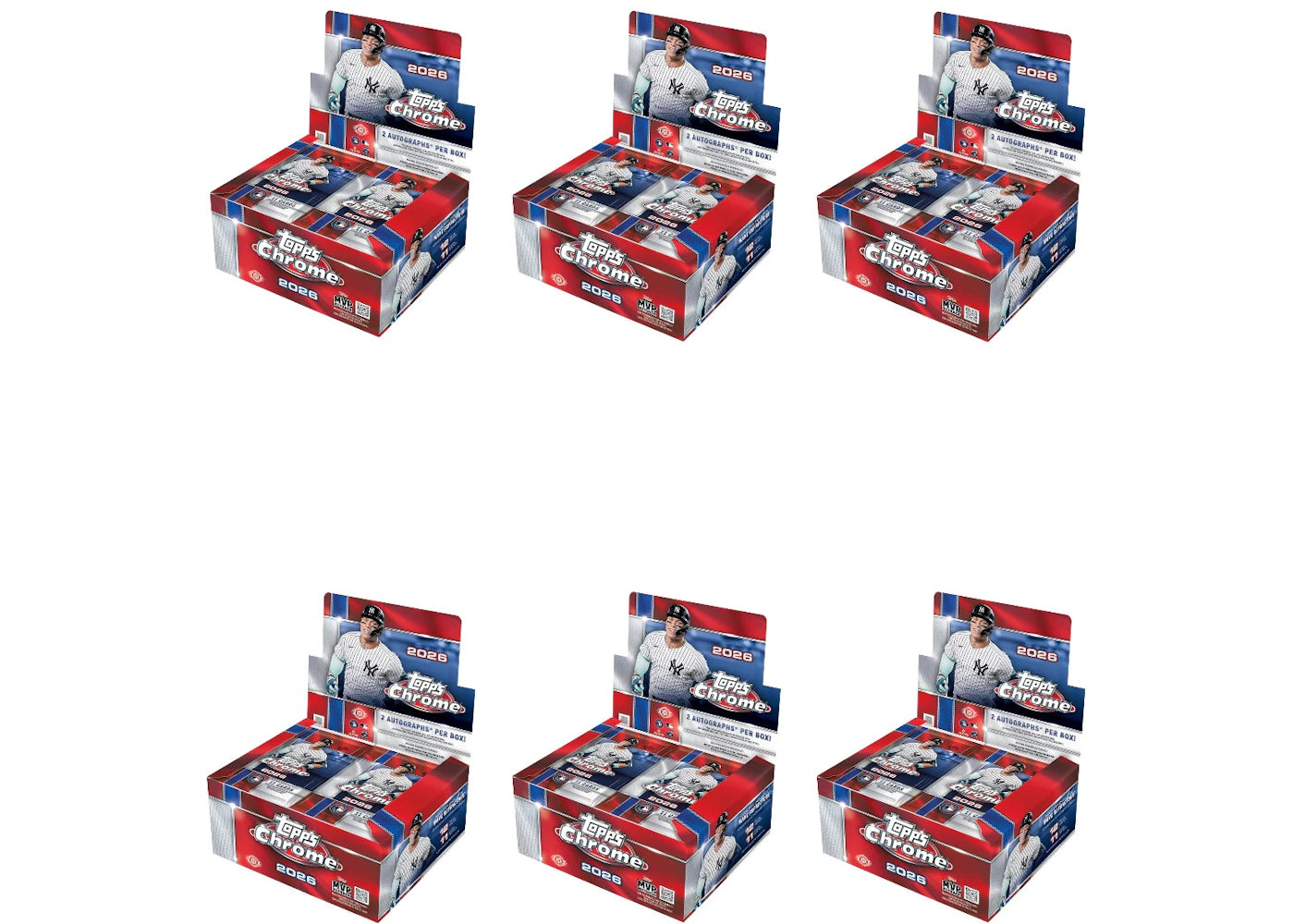 2026 Topps Chrome Baseball Jumbo Box 6x Lot - vue 360