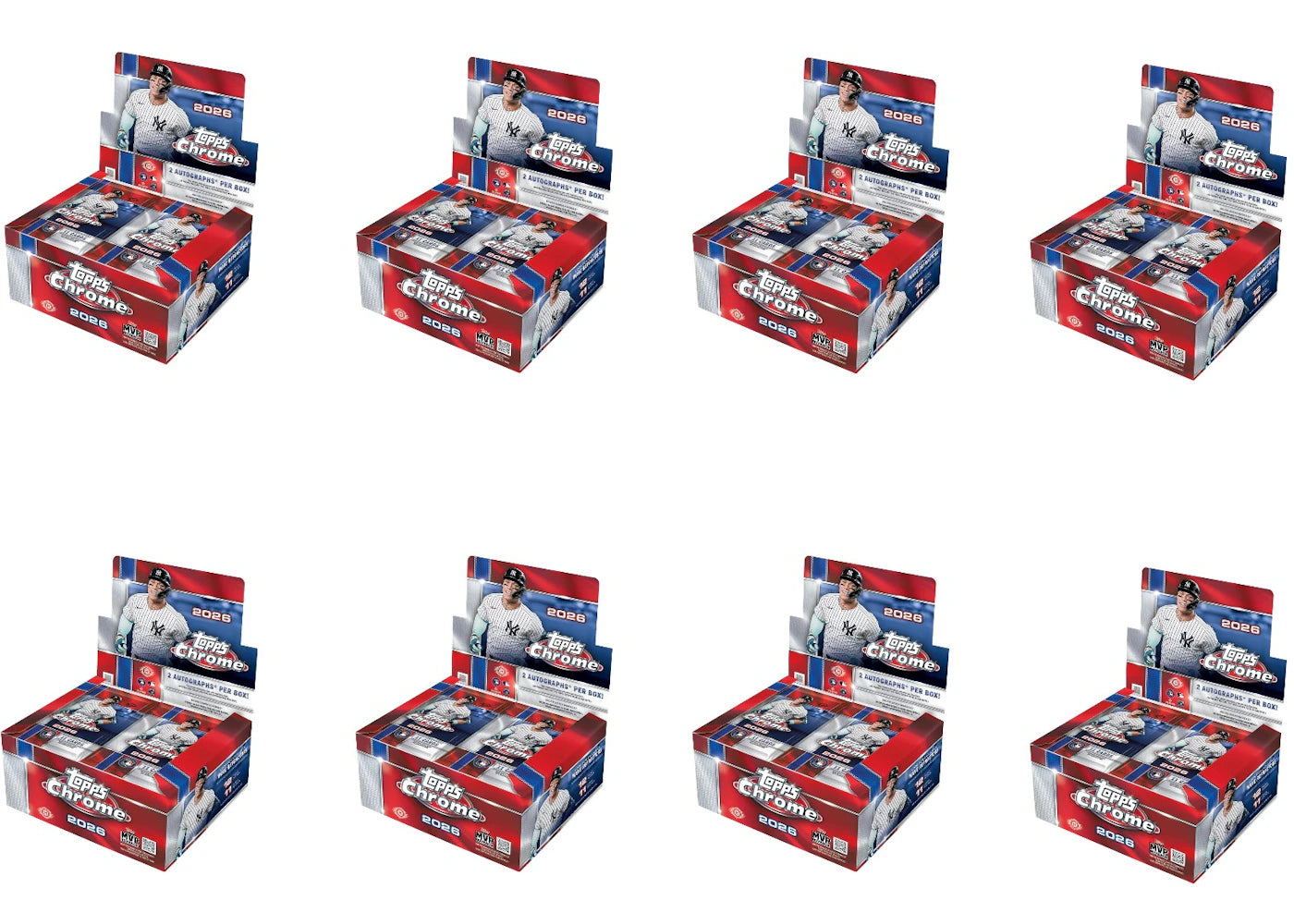 2026 Topps Chrome Baseball Jumbo Box 8x Lot - vue 360