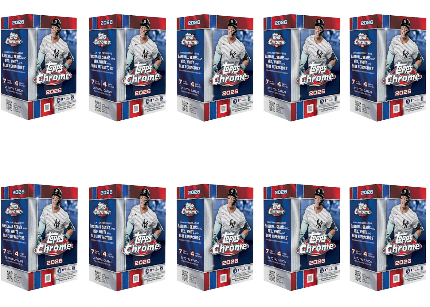 2026 Topps Chrome Baseball Value Box 10x Lot - vue secondaire A