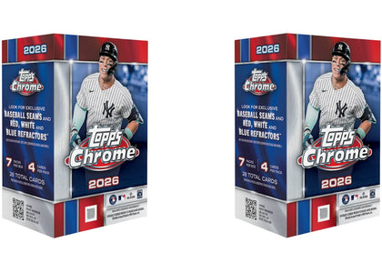 2026 Topps Chrome Baseball Value Box 2x Lot - authentic Topps product