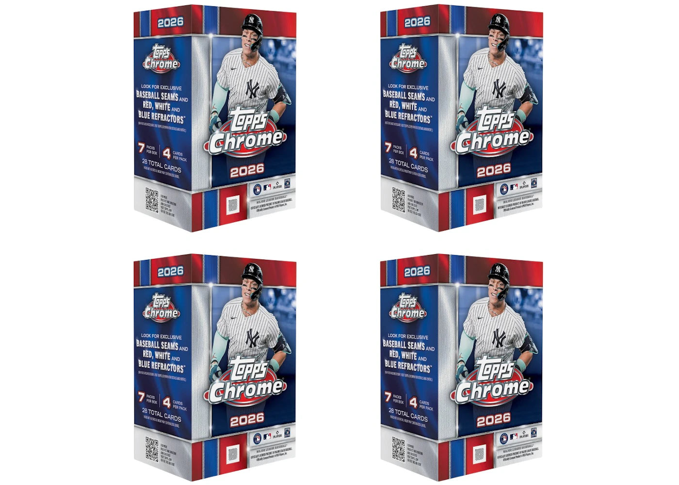 2026 Topps Chrome Baseball Value Box 4x Lot - vue 360