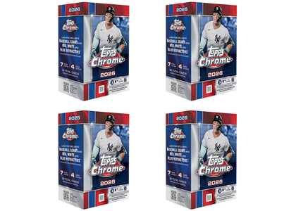 2026 Topps Chrome Baseball Value Box 4x Lot - authentic Topps product