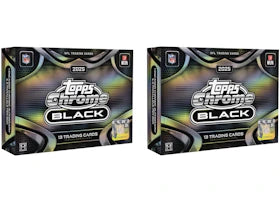 2025 Topps Chrome Black Football Hobby Box 2x Lot - vue 360